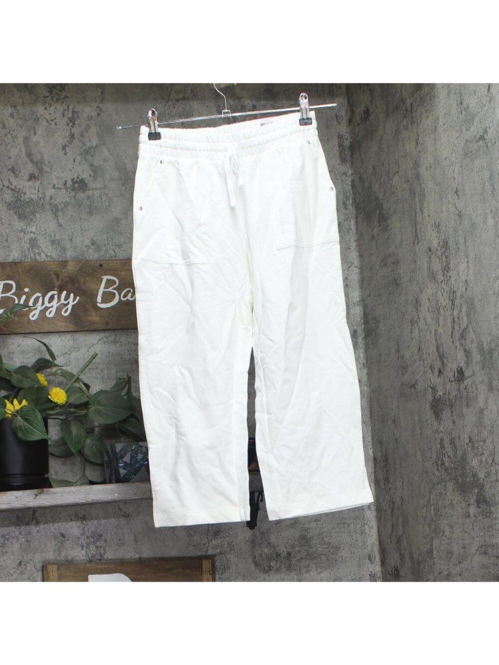 Karen Scott French Terry Capri Pants 100140999PT White PP